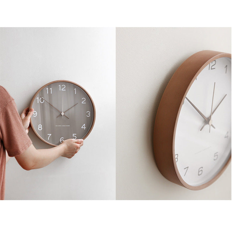 Analog wall decoration wooden clock for the home