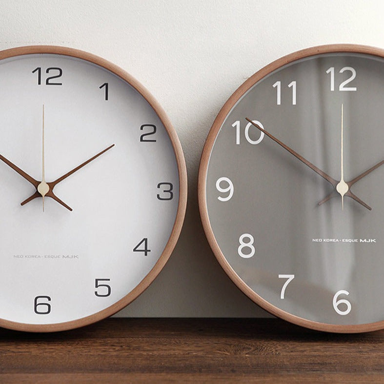 Analog wall decoration wooden clock for the home