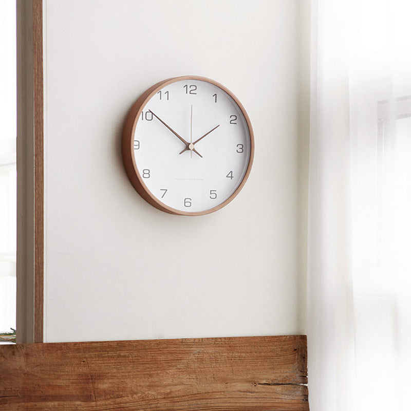Analog wall decoration wooden clock for the home