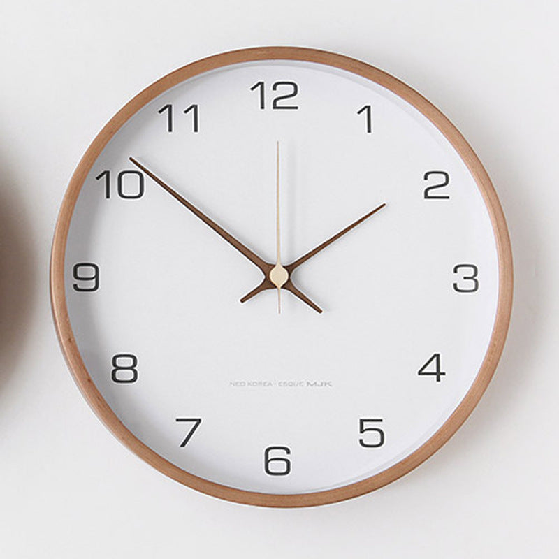 Analog wall decoration wooden clock for the home