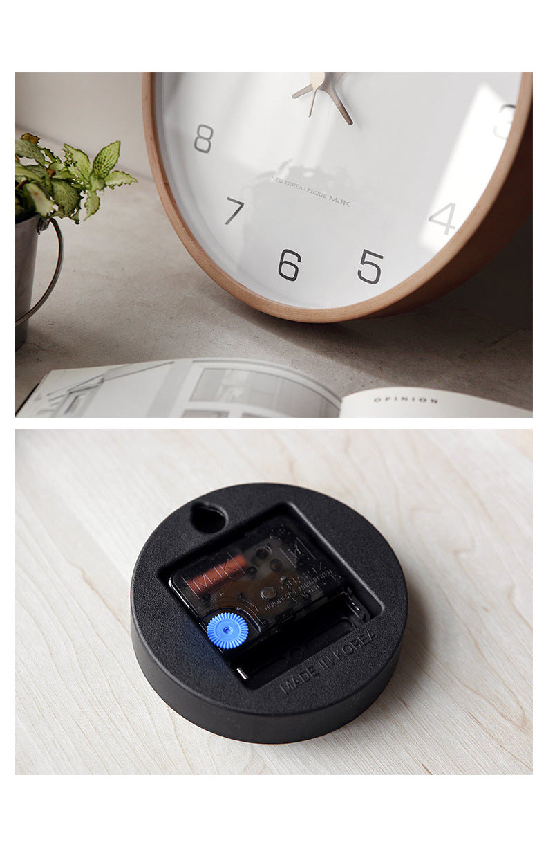 Analog wall decoration wooden clock for the home