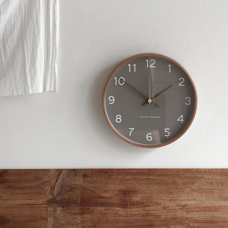 Analog wall decoration wooden clock for the home