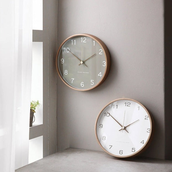 Analog wall decoration wooden clock for the home