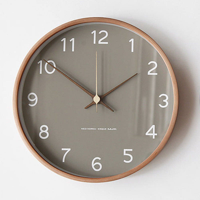 Analog wall decoration wooden clock for the home