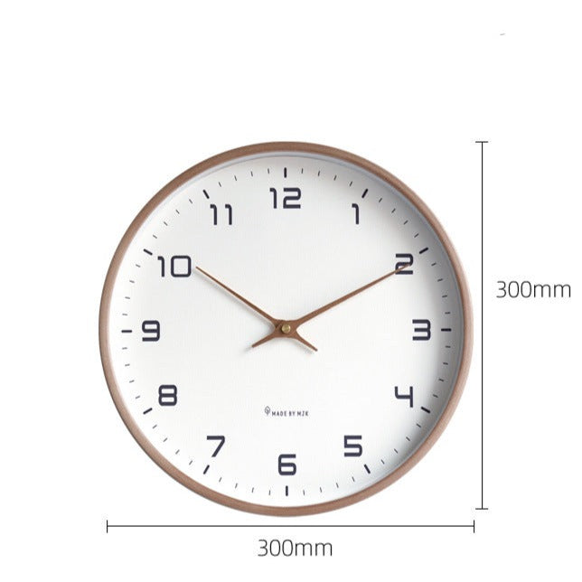 Minimalist wooden wall decoration clock