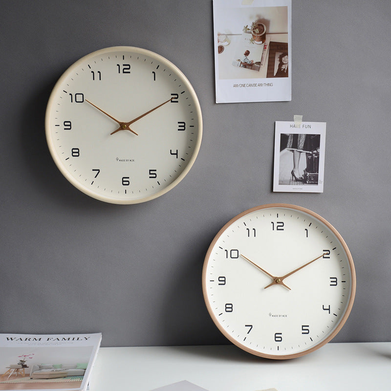 Minimalist wooden wall decoration clock