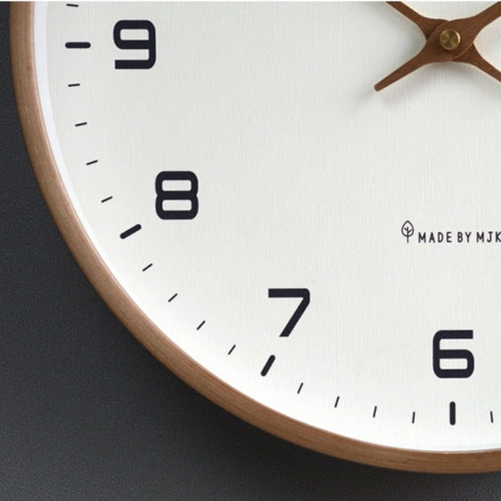 Minimalist wooden wall decoration clock