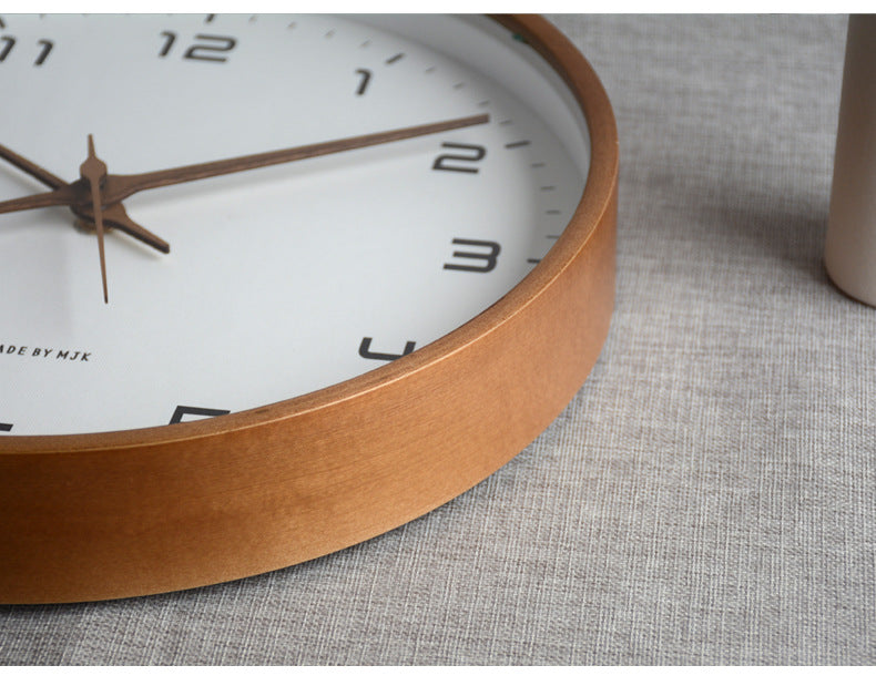 Minimalist wooden wall decoration clock