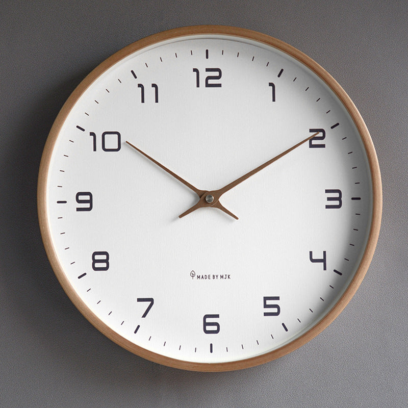 Minimalist wooden wall decoration clock