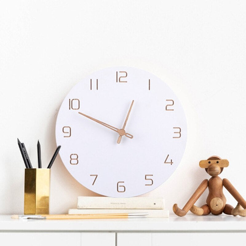 Nordic 3D Wooden Wall Clock - Add a touch of Scandinavian style to your wall!