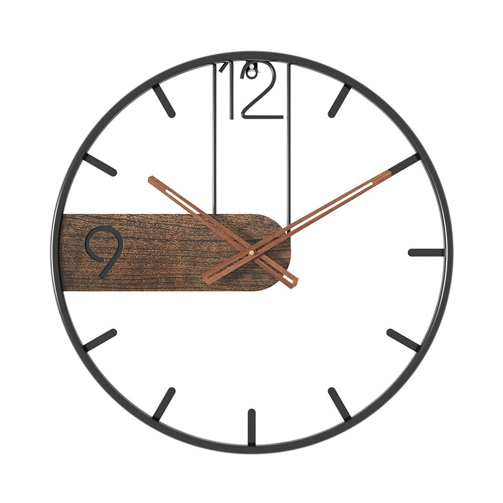 Steel-walnut wall clock