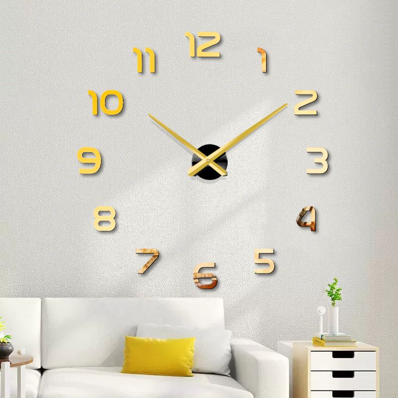 TimeMaster Mode 3D Large Wall Clock Mirror Sticker