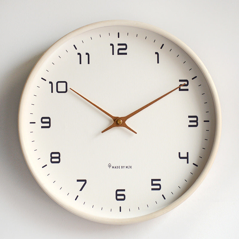 Minimalist wooden wall decoration clock