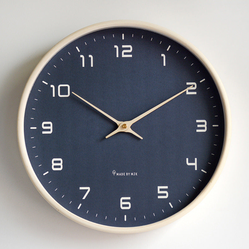 Minimalist wooden wall decoration clock