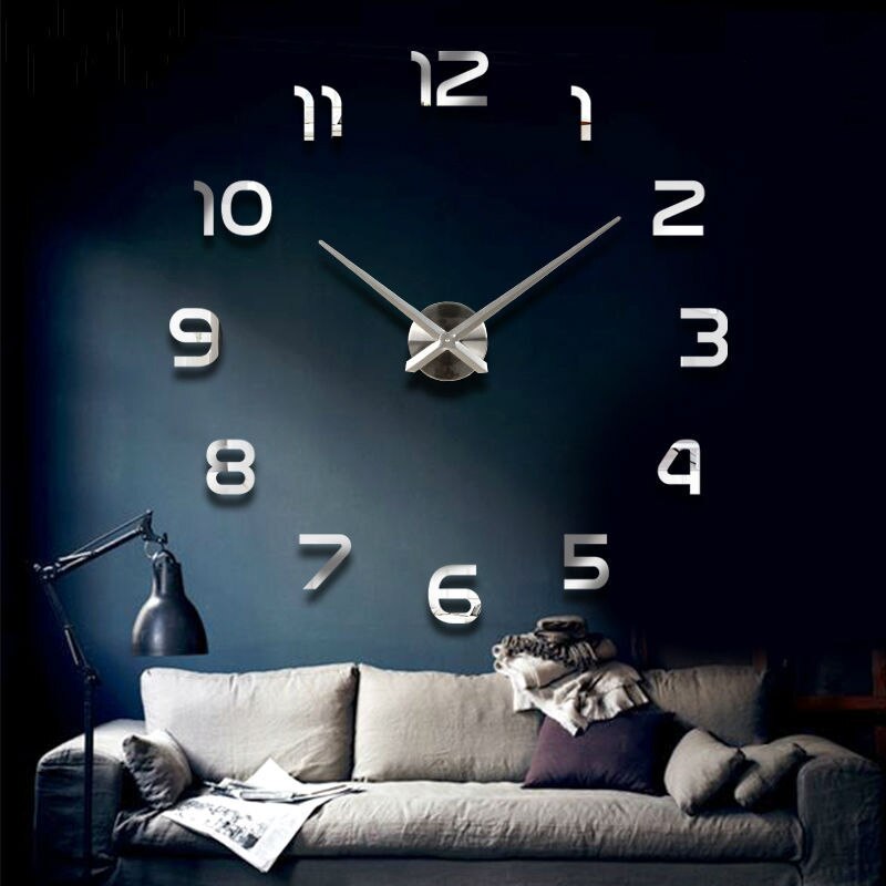 TimeMaster Mode 3D Large Wall Clock Mirror Sticker